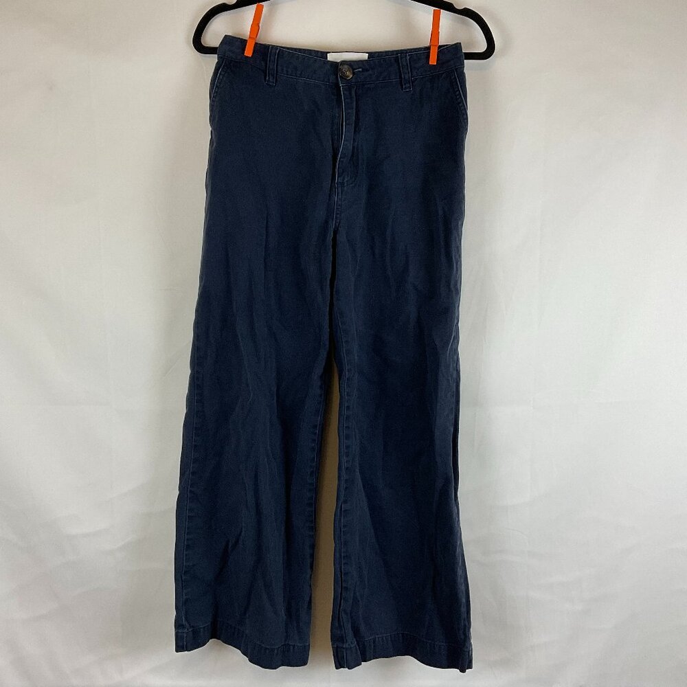 Rolla's Pants S Wide Leg Navy Blue Cropped